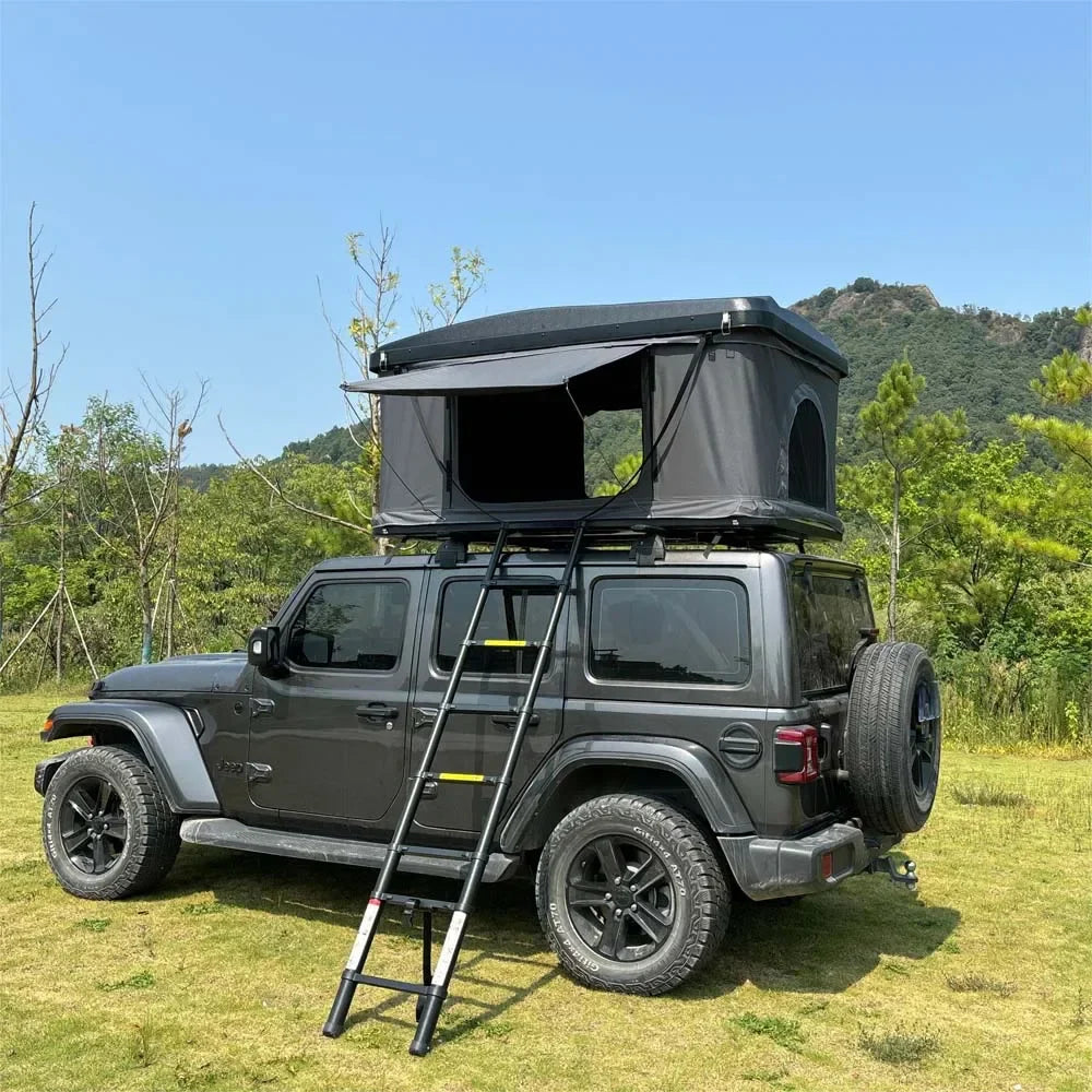 Tente de Toit Rigide Capacité 2-3 Personnes, Tente de Camping Imperméable pour Véhicules